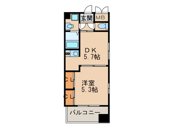 マインズ博多駅東の物件間取画像